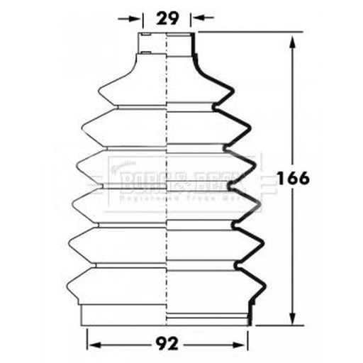 Borg & Beck Drive Shaft Bellow Kit Wheel Side Thermoplast BCB6042