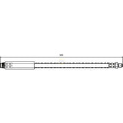 NAPA Brake Hydraulic Hose Line Front fits Peugeot 206 1998-2012
