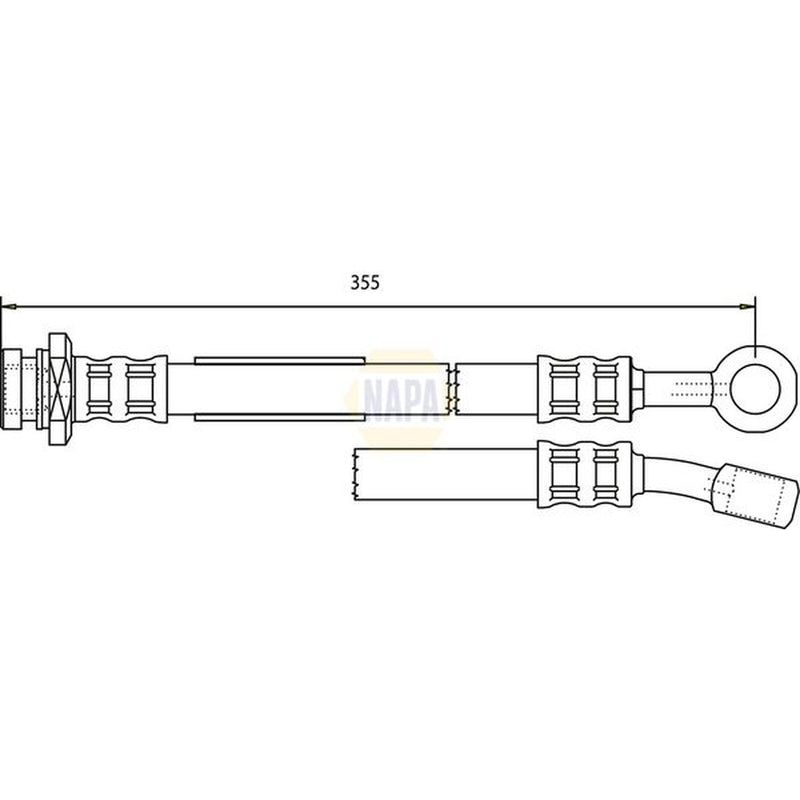 NAPA Brake Hydraulic Hose Line Front R fits Suzuki Jimny Closed Off-Road Vehicle