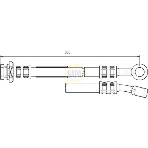 NAPA Brake Hydraulic Hose Line Front R fits Suzuki Jimny Closed Off-Road Vehicle