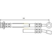 NAPA Brake Hydraulic Hose Line Front R NBH1307