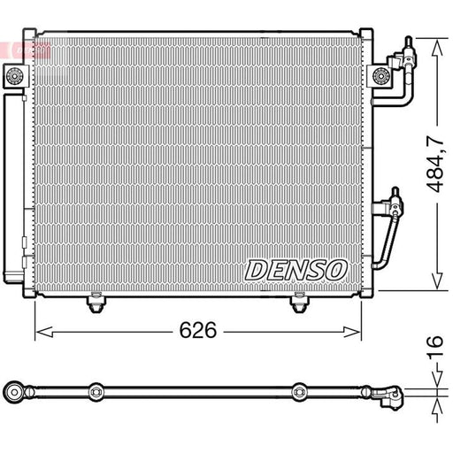 Denso Air Conditioning Condenser fits Mitsubishi Shogun IV 2006-2007 3.0 3.2 3.8