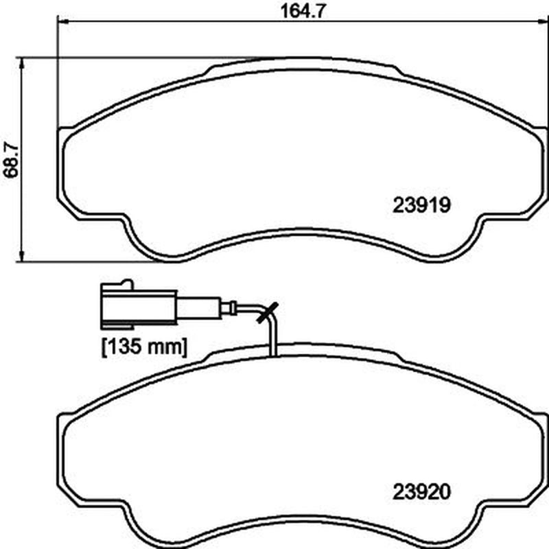 DON Front Brake Pad Set fits Citroën Relay I 1994-2002 1.9 2.0 2.5 2.8