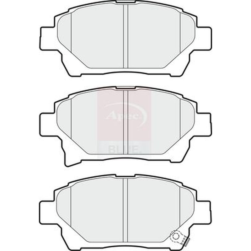 Apec Front Brake Pad Set fits Aston Martin Cygnet 2011-2013 1.3