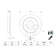 Bosch 2 x Solid Brake Discs