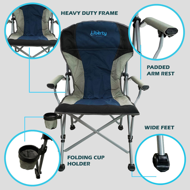 MDS1203 Liberty Blue Folding Chair (order multiples of 4 only) XYC-026A-1 Liberty Leisure UK  - Dynamic Drive