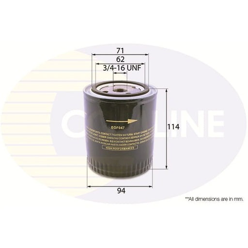 Comline Engine Oil Filter fits Audi 80 B4 1991-1996 2.6 2.8