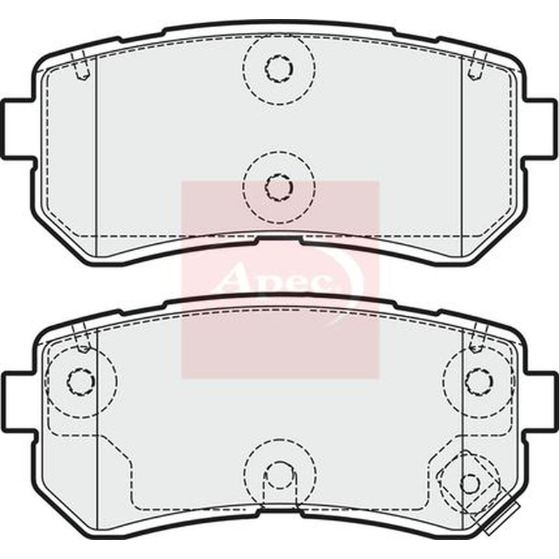 Apec Rear Brake Solid Discs & Pads fits Kia Picanto II 2011-2017 1.0 1.2
