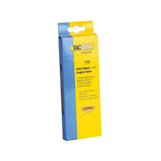 Tacwise 500 18 Gauge 40mm Angled Nails (Pack 1000) Tacwise - Dynamic Drive