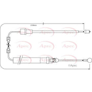 Apec Handbrake Cable Left Rear fits Peugeot 407 2004-2011