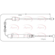 Apec Handbrake Cable Right Rear CAB1352