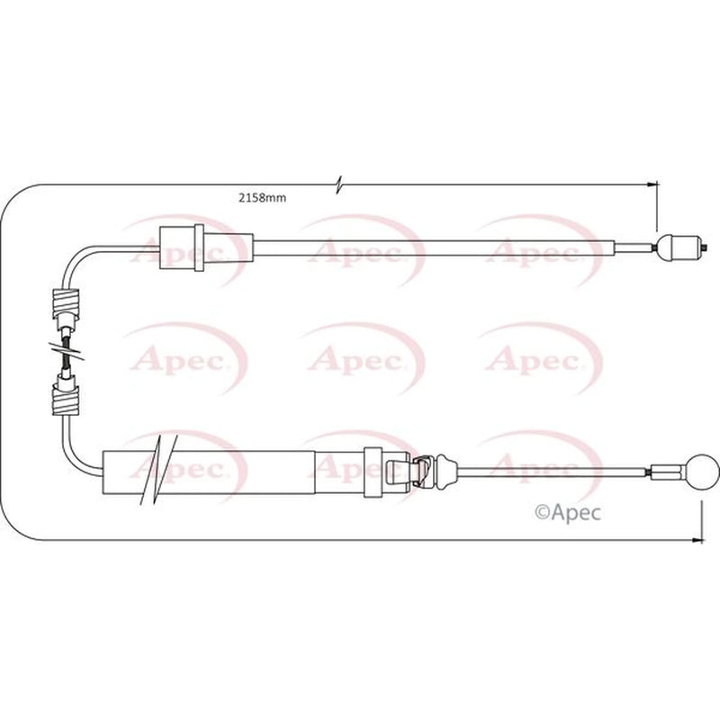 Apec Handbrake Cable Right Rear CAB1352