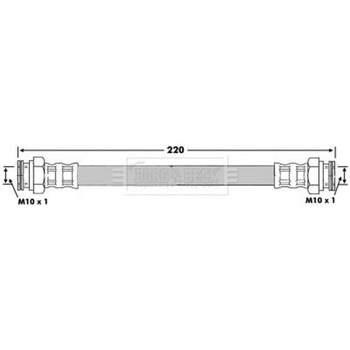 Borg & Beck Brake Hydraulic Hose Line inner BBH6093