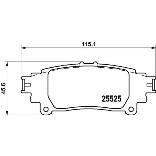 Mintex Rear Brake Internally Vented Discs & Pads fits Lexus Is III 2013-2020