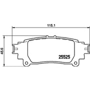 DON Rear Brake Pad Set fits Lexus Gs 2012-2018