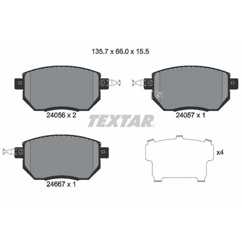 Textar Front Brake Pad Set 2405601
