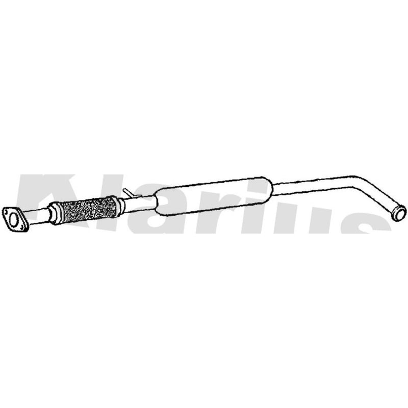 Klarius Box With Centre Pipe Centre fits Renault Clio I 1991-1998 1.4
