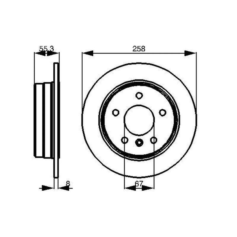 Bosch Rear Brake Solid Discs & Pads fits Mercedes-Benz A-Class 1997-2004