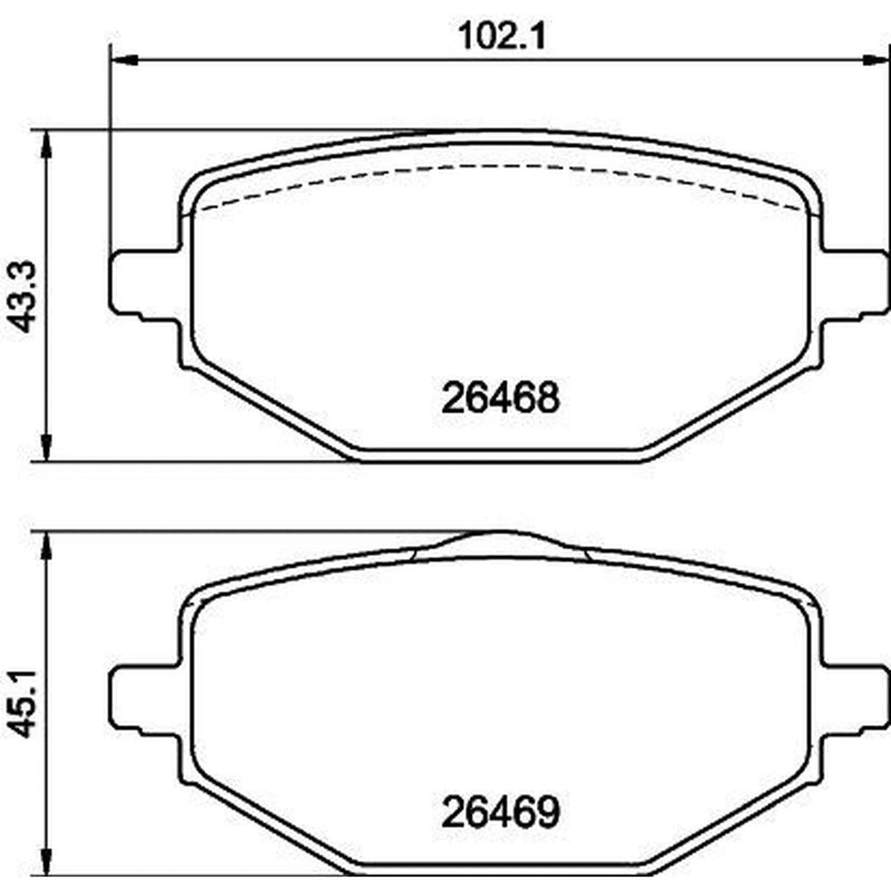 Mintex Rear Brake Solid Discs & Pads fits Renault Captur II 2020-2021
