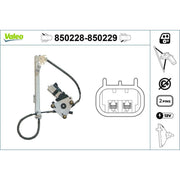Valeo Electric Window Regulator Lifter Left Rear 850228