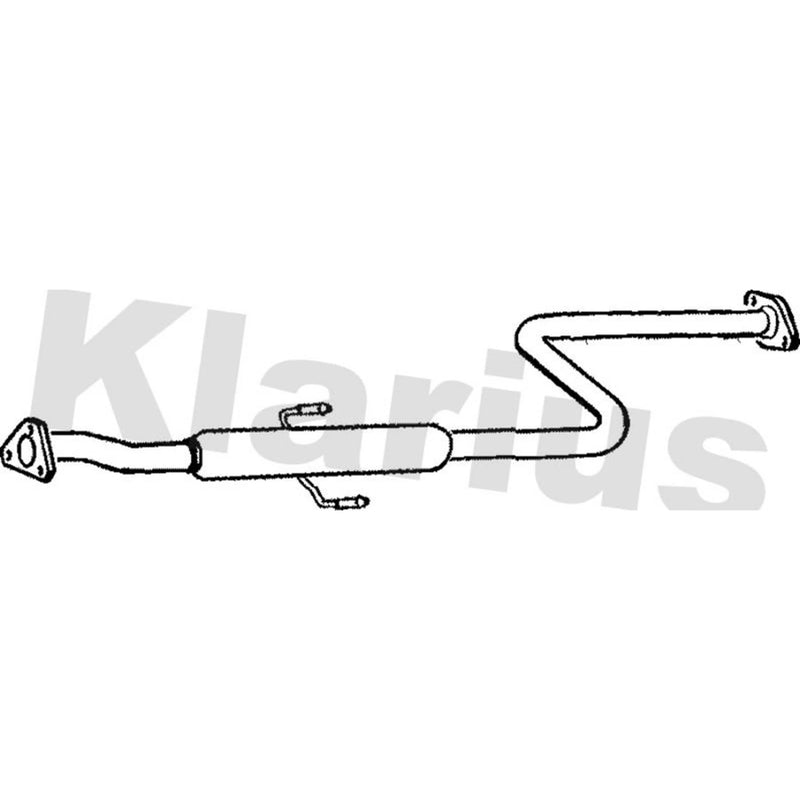 Klarius Box With Centre Pipe Centre fits Honda Prelude 1992-1996 2.0 2.3
