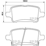 DON Rear Brake Pad Set fits Chevrolet Bolt 2016 on