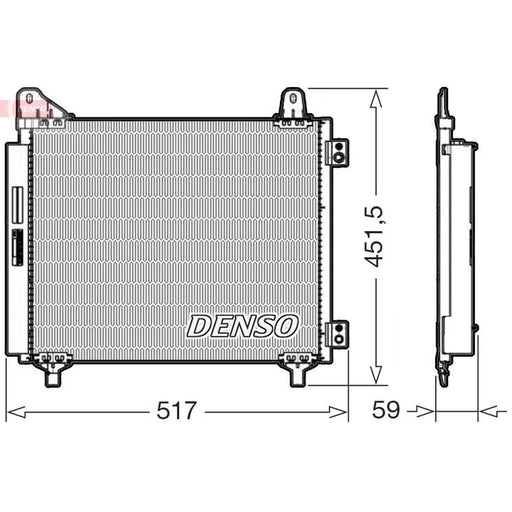 Denso Air Conditioning Condenser fits Opel Corsa F 2019 on 1.2 1.5