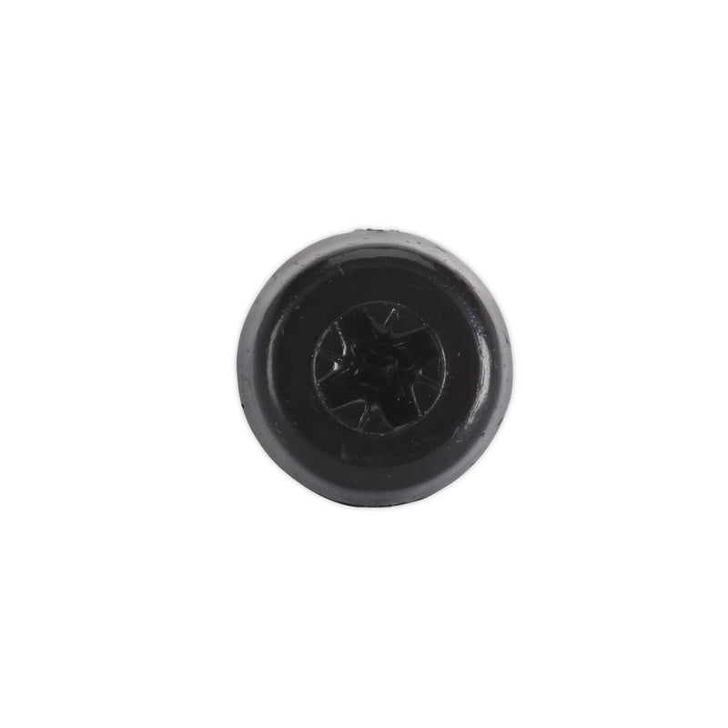 Sealey Numberplate Screw Plastic Enclosed Head 4.8 x 18mm Black Pack of 50 PTNP3 Sealey - Dynamic Drive