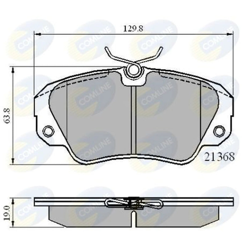 Comline Front Brake Pad Set fits Opel Omega B 1994-2003 2.0 2.2 2.5 2.6 3.0 3.2