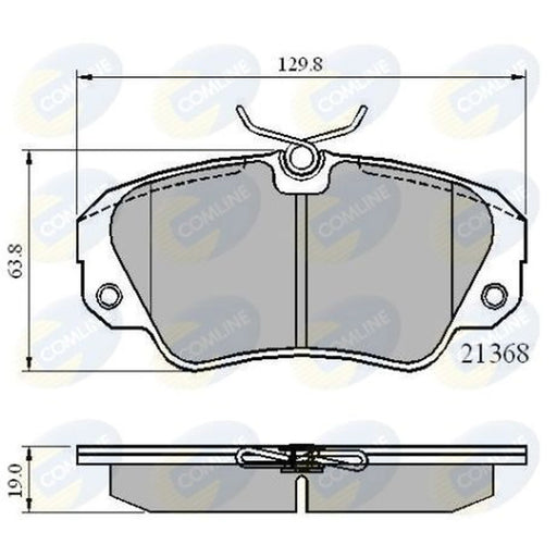 Comline Front Brake Pad Set fits Opel Omega B 1994-2003 2.0 2.2 2.5 2.6 3.0 3.2