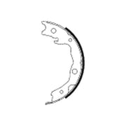 Mintex Parking Brake Shoe Set fits Nissan Bluebird Sylphy 2013 on 1.6