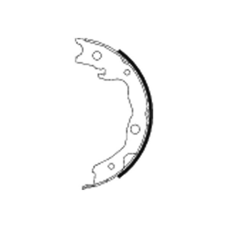 Mintex Parking Brake Shoe Set fits Nissan Bluebird Sylphy 2013 on 1.6