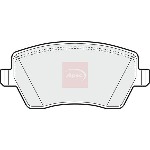 Apec Front Brake Pad Set fits Dacia Dokker 2012-2021 1.5 1.6