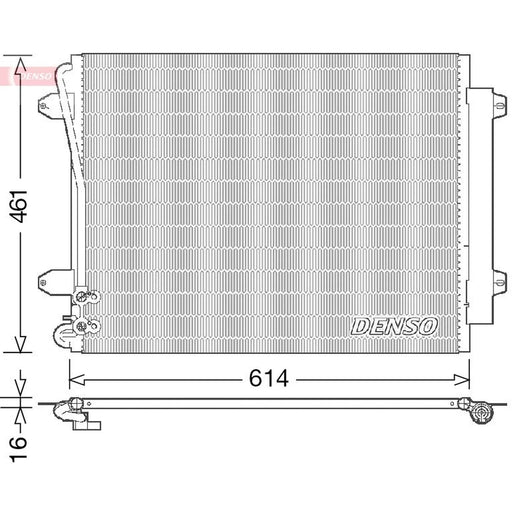 Denso Air Conditioning Condenser fits VW Cc B7 2011-2016 3.6