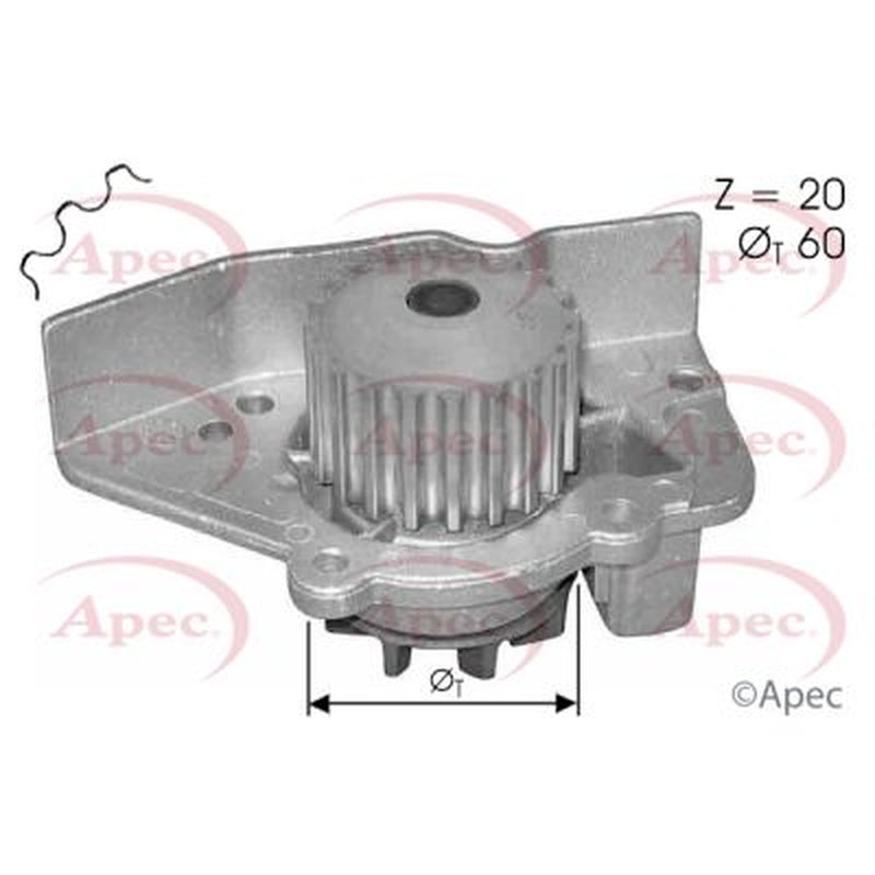 Apec Engine Cooling Water Pump fits Citroën Berlingo First 1997-2002 1.8