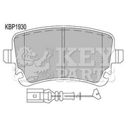 Key Parts 4 x Rear Brake Pad Set fits VW California T5 Camper 2007-2009 1.9