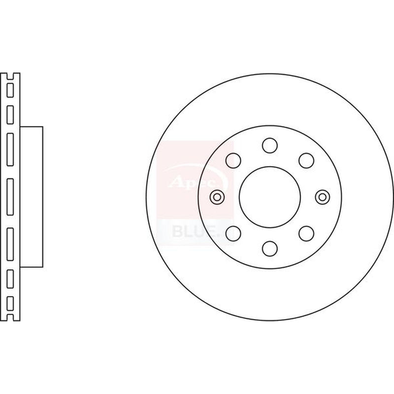 Apec Front Brake Vented Discs & Pads fits Chevrolet Aveo / Kalos 2005-2013 1.4