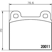 Mintex Front Brake Pad Set fits Porsche 911 1970-1973 2.2 2.3