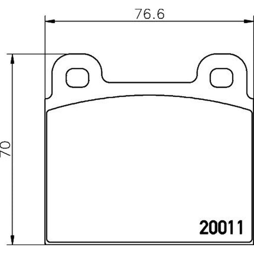 Mintex Front Brake Pad Set fits Porsche 911 1970-1973 2.2 2.3