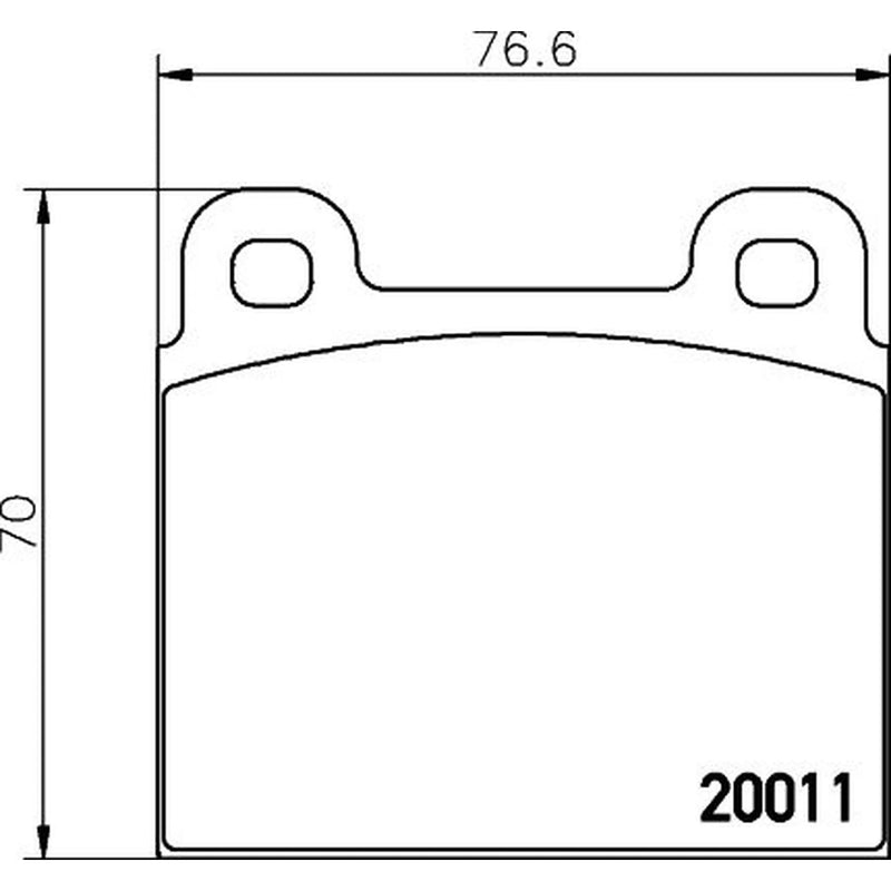 Mintex Front Brake Pad Set fits Alfa Romeo 1750-2000 1968-1975 1.7