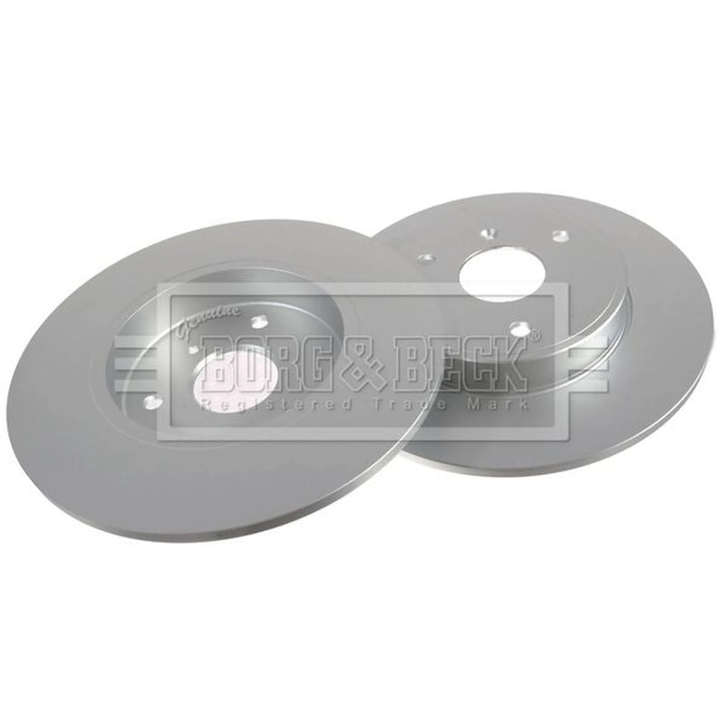 Borg & Beck 2 x Solid Brake Discs fits Smart Fortwo 2004-2013