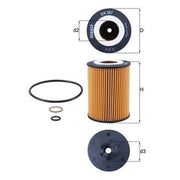 Mahle Engine Oil Filter OX 367D