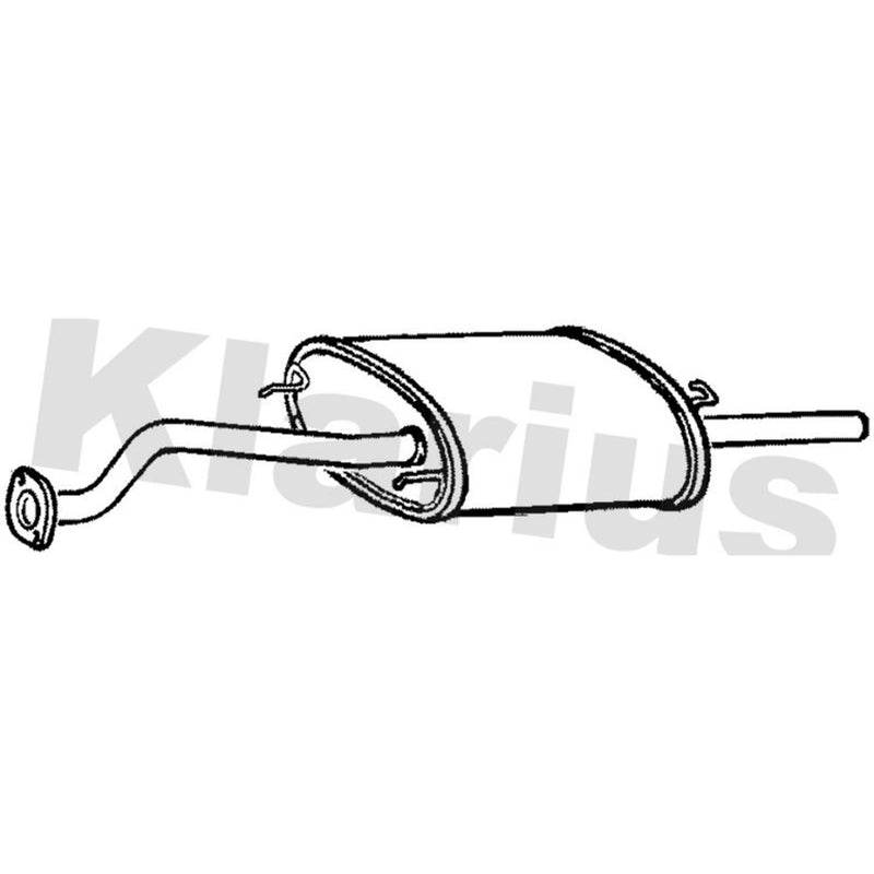 Klarius Box With Tail Pipe Rear fits Rover 400 II 1990-1995