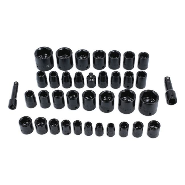 Laser Impact Socket Set 3/8"D, 1/2"D 37pc 3288 Laser - Dynamic Drive