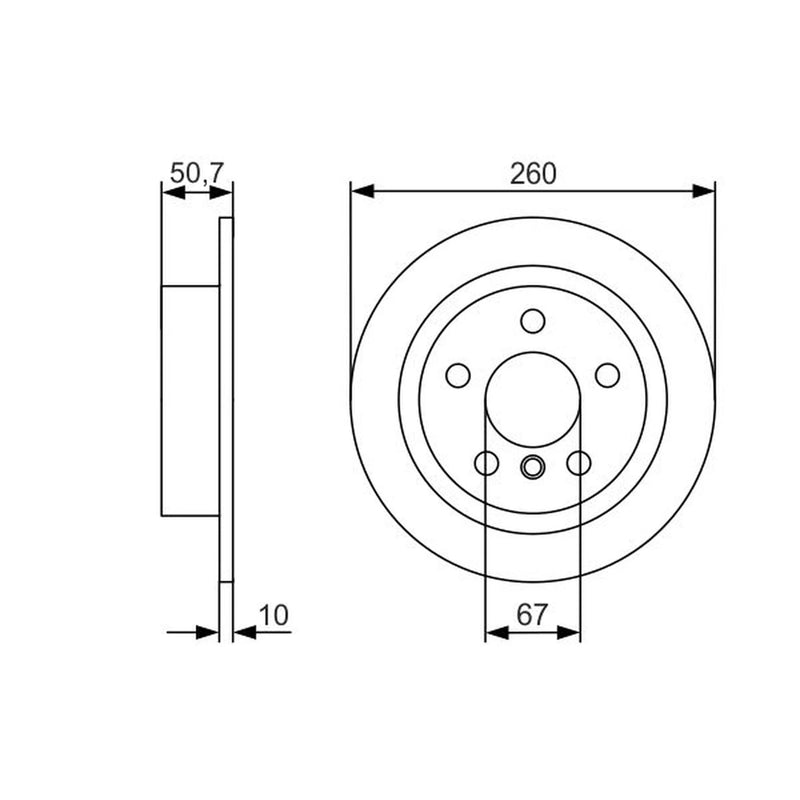 Bosch Front Vented & Rear Vented Brake Discs & Pads fits Mini Mini 2020 on