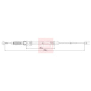 Apec Handbrake Cable Right Rear CAB1972