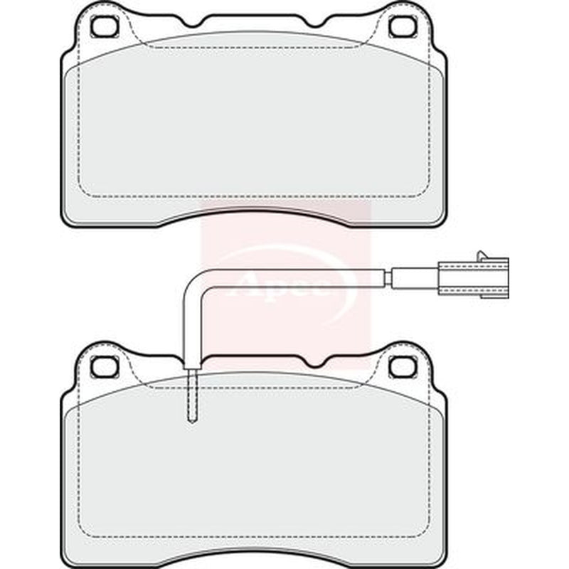 Apec Front Brake Pad Set fits Alfa Romeo 159 2005-2012 1.8 1.9 2.0 2.4 3.2