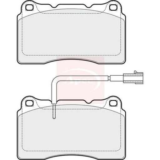 Apec Front Brake Pad Set fits Alfa Romeo 159 2005-2012 1.8 1.9 2.0 2.4 3.2