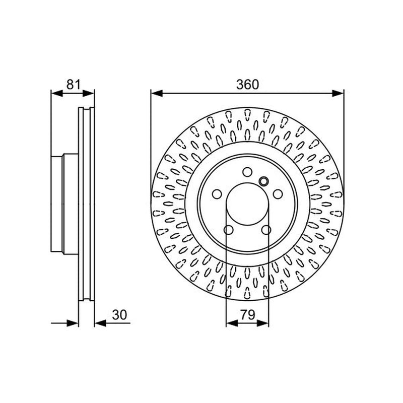 Bosch Front Brake Discs & Pads fits Land Rover Range Rover 2005-2012 3.6 4.2