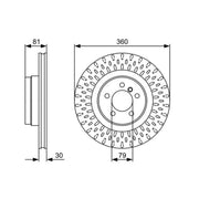 Bosch Front Brake Discs & Pads fits Land Rover Range Rover 2006-2012 3.6 5.0